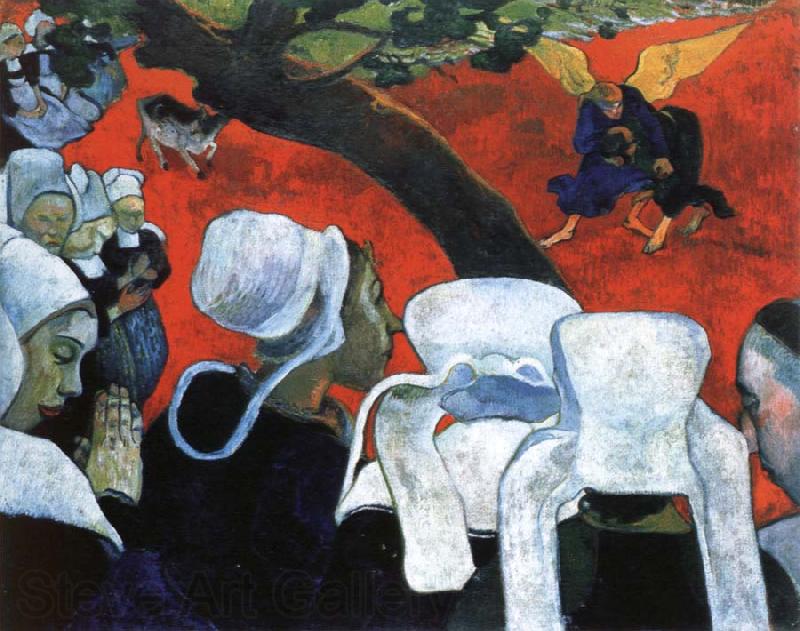 Paul Gauguin the vision after the sermon Spain oil painting art